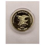 24K Gold Layered Arms Commemorative Coin