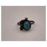Sterling Silver Vintage Turquoise Ring