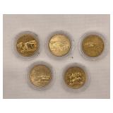 5 Gold Layered Proof State Quarters