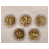 5 Gold Layered Proof State Quarters