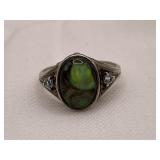 Sterling Silver Native American Abalone Shell Ring