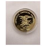 24K Gold Layered Arms Commemorative Coin