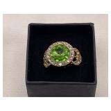Fancy Green Stone Cocktail Ring