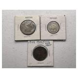 Lot of 3 Foreign Coins