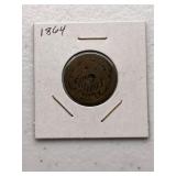 1864 Two Cent Piece