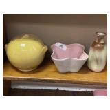 Pottery Cookie Jar Vase & Stoneware Planter