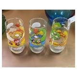 3 McDonald's Snoopy Comic Glasses