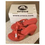 Pair of Ladies High Heel Crocs