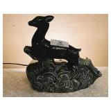 Vintage Deer Pottery TV Light