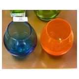 2 LSA Polish Mouth Blown Vases