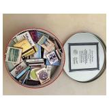 Christmas Tin of Collectible Match Books