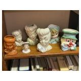 7 Vintage Head Vases