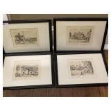 Set of 4 Paris Framed Artworks