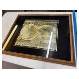 Framed Antique World Map Print