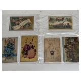 Antique Postcard Collection in 2 Binder Sleeves