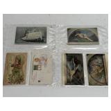 Antique Postcard Collection in 2 Binder Sleeves