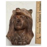 Native American Bear Headdress Bust
