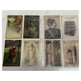 Antique Postcard Collection in 2 Binder Sleeves