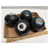 4 Vintage Lawn Bowls