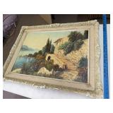 Mediterranean Coastal Landscape Artwork