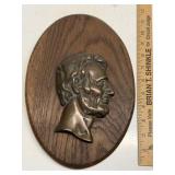 Abraham Lincoln Bronze Tone Plaque