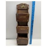 Rustic Wood Mail Organizer