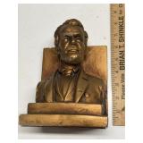 Lincoln Chalkware Bust Bookend