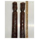 Carved Folk Art King Wall Plaques