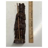 Hand Carved Indian Warrior Figure