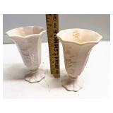 2 Westmoreland Milk Glass Vases