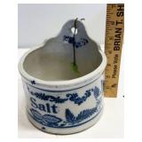 Blue & White Salt Box Crock