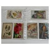 Antique Postcard Collection in 2 Binder Sleeves