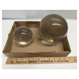 Pair of Glass Crystal Balls