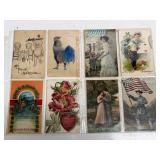 Antique Postcard Collection in 2 Binder Sleeves