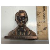 Mini Lincoln Copper Tone Bust