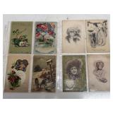 Antique Postcard Collection in 2 Binder Sleeves