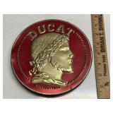 Vintage Ducat Figural Metal Lid