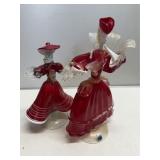 Pair of Murano Italian Art Glass Ladies