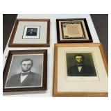 Abraham Lincoln Hand Colored Engraving & More