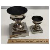 Pair of Modern Chrome Desk Urns