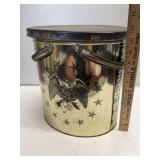 Vintage Tri-Chem Eagle Metal Storage Tin