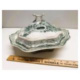 Antique Transferware Covered Dish
