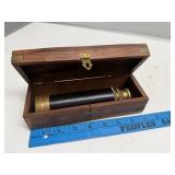 Brass Spyglass Telescope in Case