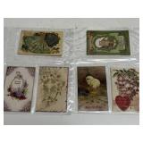 Antique Postcard Collection in 2 Binder Sleeves