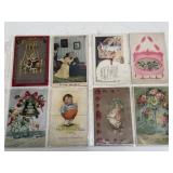Antique Postcard Collection in 2 Binder Sleeves
