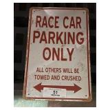 Race Car Parking Signs