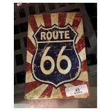 Route 66 Metal Sign