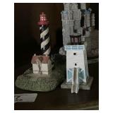 Pair of Stamped Lighthouse Collectibles