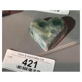 Polished Crystal Heart-Ocean Jasper Gemstone