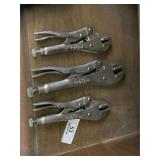 3 Pair Vice Grips